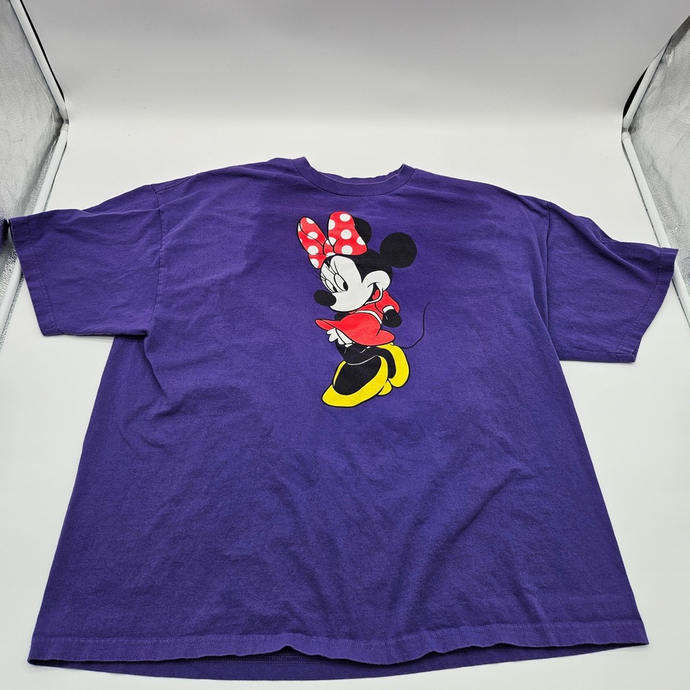Disney Minnie Mouse Purple‎ Graphic T Shirt XXXL Plus Size Cartoon